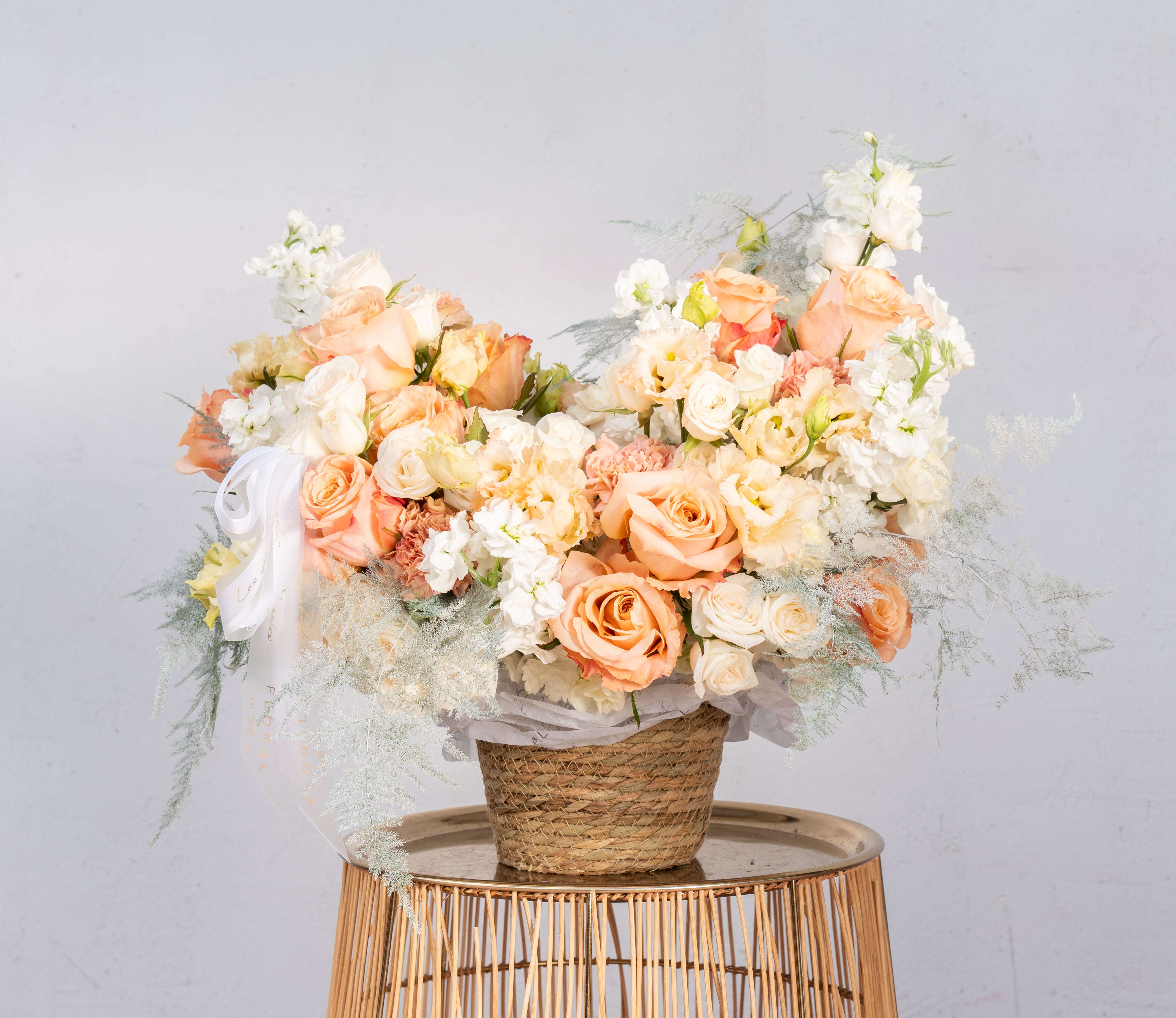 Flower Bouquet «NO. 973 - PEACH BASKET» — Same-Day Delivery in LA