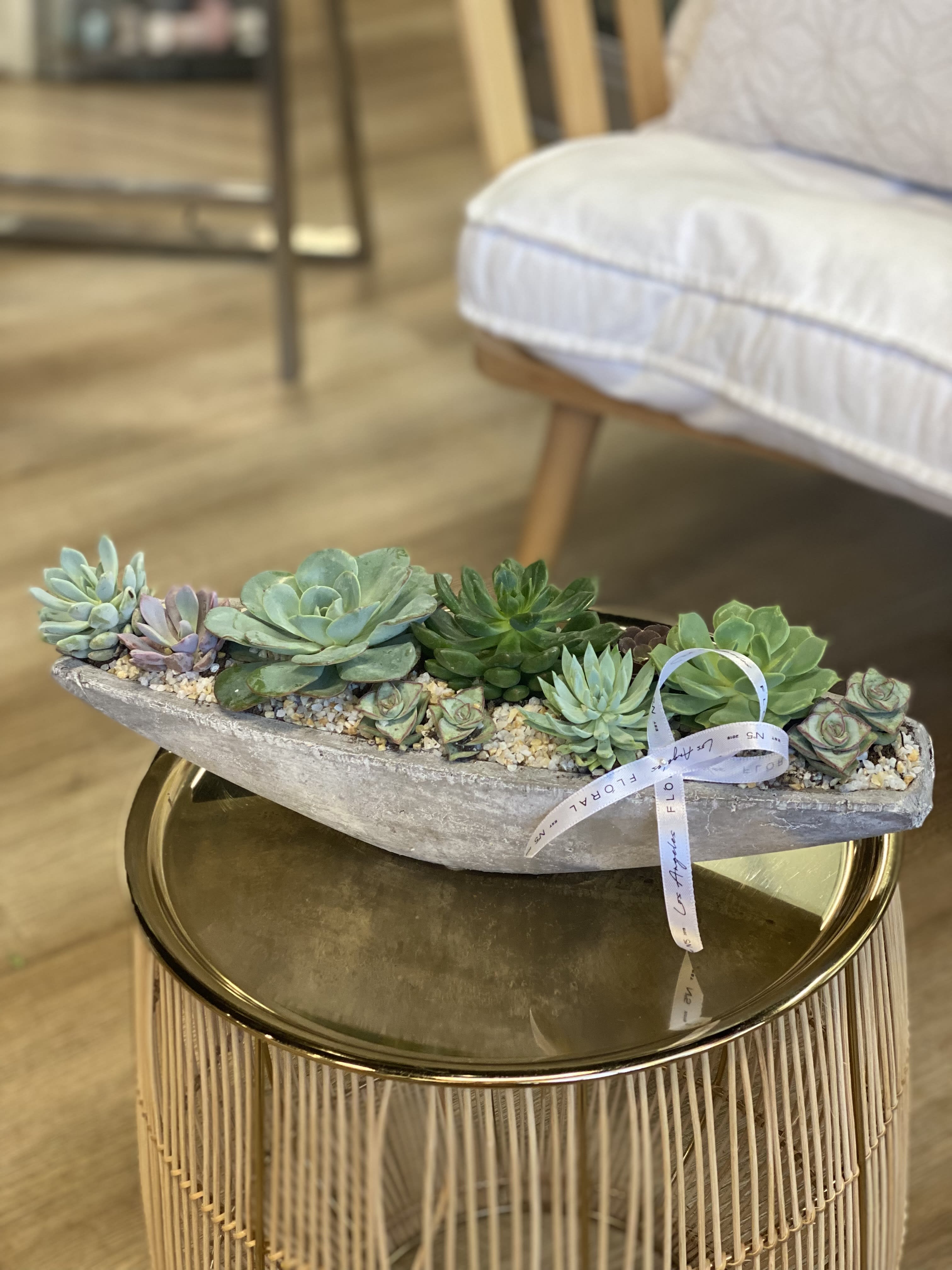 No.114-Succulents In A Ceramic Vase