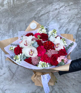 NO.12-Cymbidium orchid and Roses - order in Flower Shop N5 LA