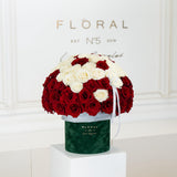 NO. 802 - WHITE & RED ROSES BOX