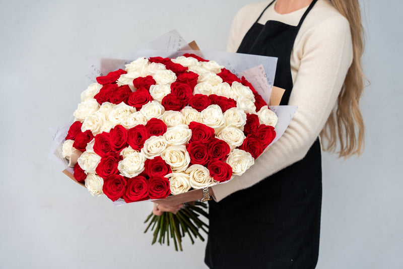 NO. 359 - 75 Red and White Roses