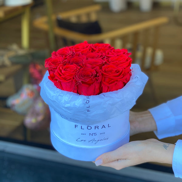 LUXURY RED ETERNAL ROSES IN WHITE BOX [MD] - order in Flower Shop N5 LA