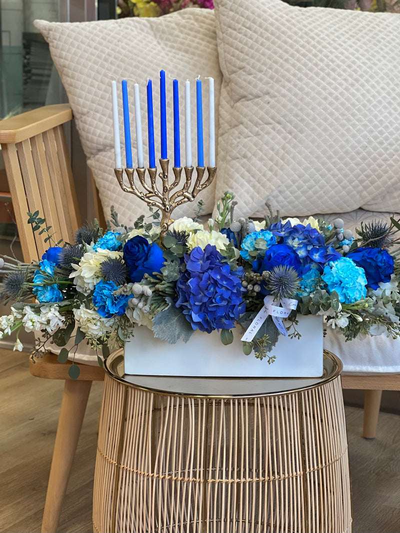 No.301-Blue colors of Hanukkah - order in Flower Shop N5 LA