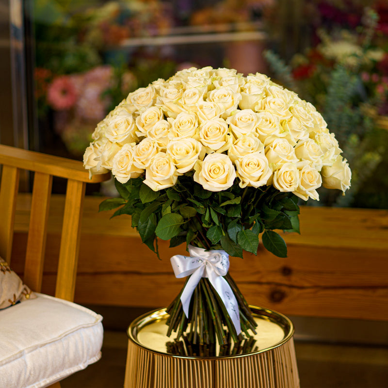 NO.161 - White white Roses [MD] - order in Flower Shop N5 LA