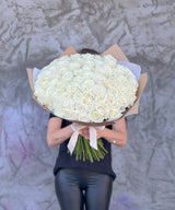 CLASSIC WHITE ROSES BOUQUET [V] - order in Flower Shop N5 LA