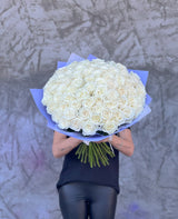 NO.115 - Classic white roses Bouquet - order in Flower Shop N5 LA