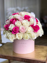 NO.134 - SIGNATURE MULTICOLOR ROSE BOX - order in Flower Shop N5 LA